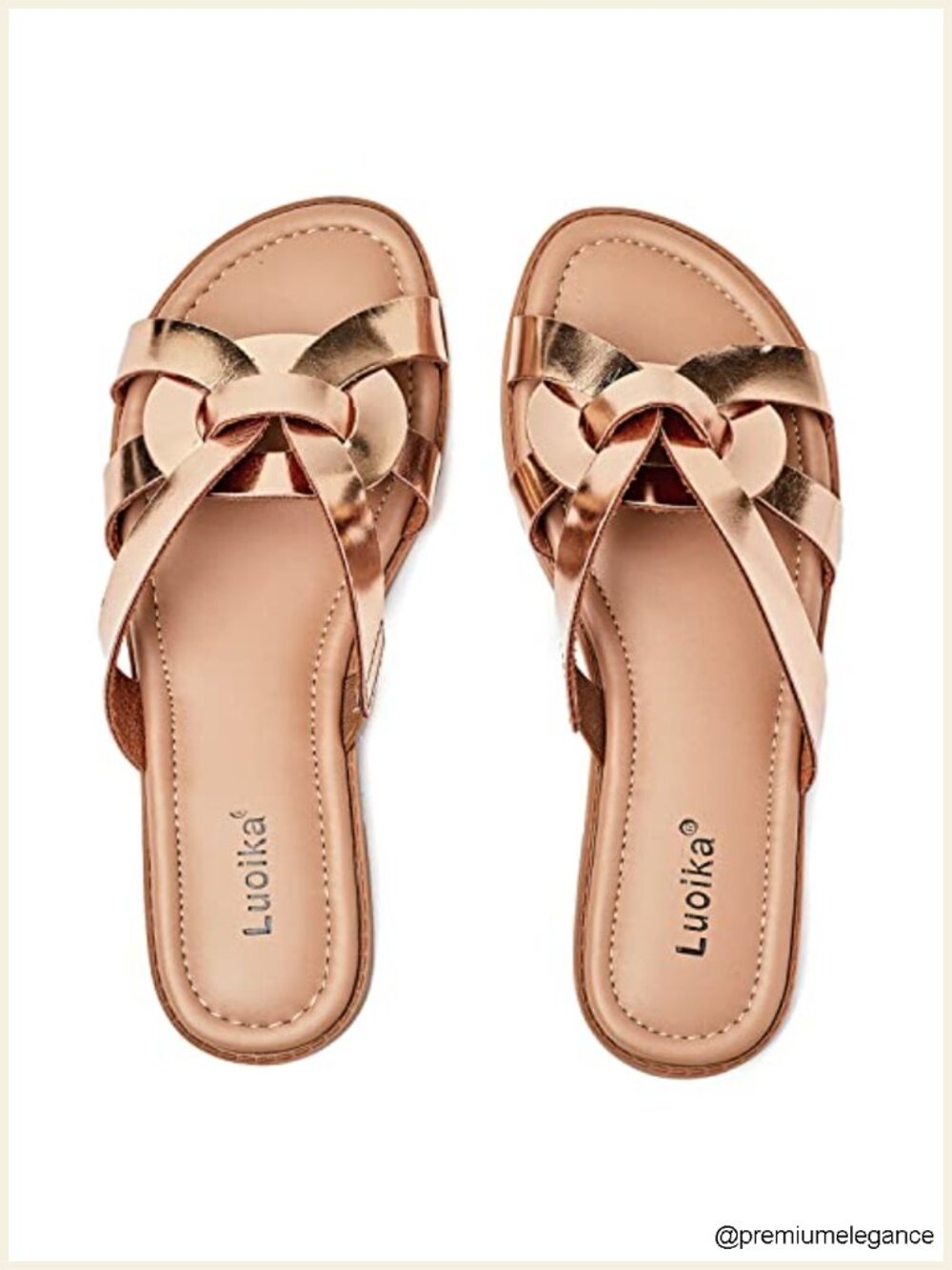 Women's Wide Width Flat Slides Sandals, Slip On Casual Summer Beach Shoes